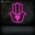 thumbnail image 3 of Glowneon Hamsa Hand Neon Sign, Hamsa Hand Led Light, Hamesh Led Decor, Hamesh Hand Decor Neon, 3 of 4