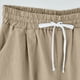 thumbnail image 4 of ICHUANYI Clearance Fashion Women Short Printed Tight High Waist Pocket Elasticity Sports Half Shorts Pants(Khaki, L) ICHUANYI WER2023081006546, 4 of 6