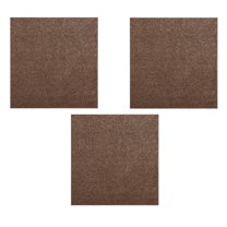 Furnish My Place Modern Plush Solid Brown Color Rug - Pets and Kids Friendly Rug, Indoor/Outdoor Mat, Area Rugs Great for Kids, Pets, Event, Living Room, Made in USA, 3' x 3' Square - Set of 3