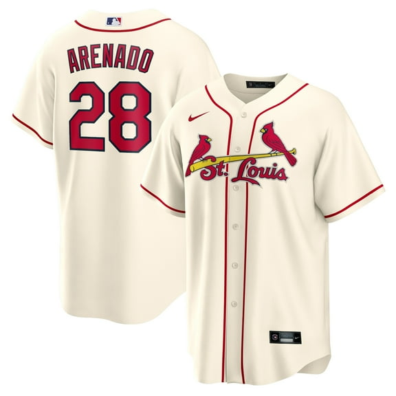 Men's Nike Nolan Arenado Cream St. Louis Cardinals Alternate 2 Replica Jersey