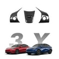 thumbnail image 5 of Steering Wheel Panel Wrap Kit For 2017-2023 Tesla 3 High Except Highland, 2020-2025 Tesla Y High Gloss Carbon Fiber, 5 of 8