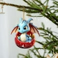 thumbnail image 1 of 2D Christmas Flying Baby Hatchling Pendant Festive Double Printed Acrylic Ornament for Holiday Tree Decorations, 1 of 3