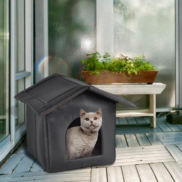 Casa para Gatos, Impermeable, para Exteriores, para Mantener , Cueva para Gatos, Divertidas, Plegables y Lavables, para Gatitos, Cachorros, Mascotas, Suministros