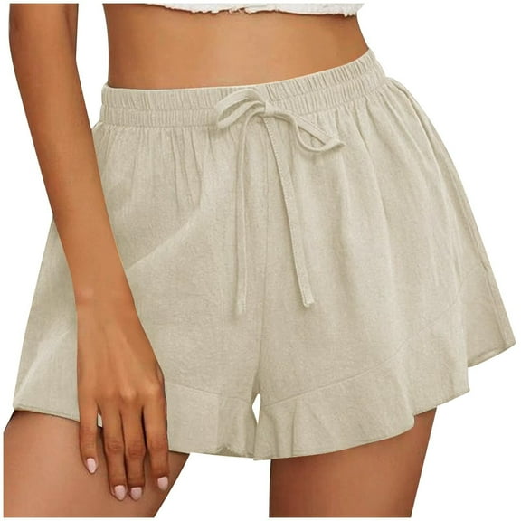 REALiKUN Womens Wide Leg Shorts A Line Shorts High Waited Beach Shorts Casual Bermuda Shorts Lightweight Pants