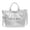 White, variant on Womens Tote Bag Glossy PU Waterproof Tote Bags with Shoulder Strap Letter Print Retro Crossbody Bag for Work Travel, Green