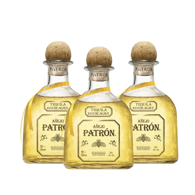 Pack De 3 Tequila El Patron Añejo 750 Ml