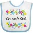thumbnail image 3 of Inktastic Grannys Girl Bright Flowers Girls Baby Bib, 3 of 4