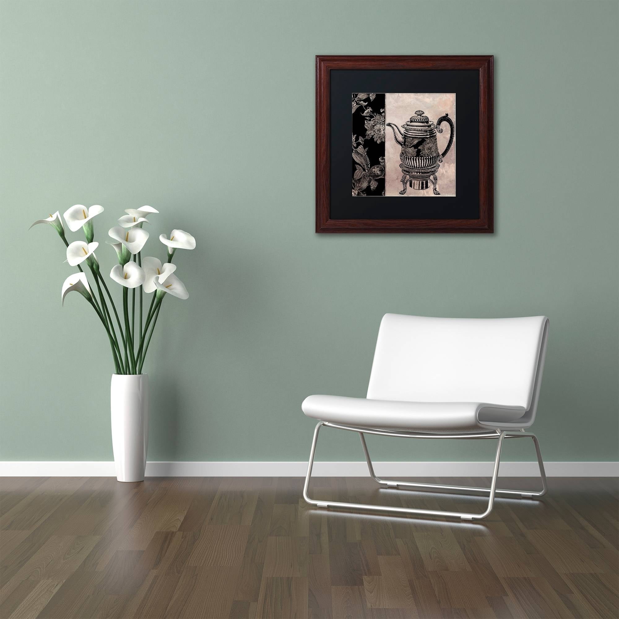 Trademark Fine Art "Victorian Table III" Canvas Art by Color Bakery Black Matte, Wood Frame