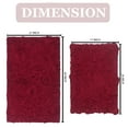 thumbnail image 2 of Home Weavers Modesto Bath Rug 100% Cotton Non-Slip Bathroom Rug Set Machine Washable Bathroom Rug-17"x24", Bath Rug- 21"x34", Red Color 2 Piece Bath Rug set, 2 of 9