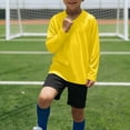 thumbnail image 2 of Jalioing Boys Long Sleeve Athletic Shirts Solid Color Breathable Quick Dry Sport T Shirt Big Boys Lightweight Activewear, 2 of 8