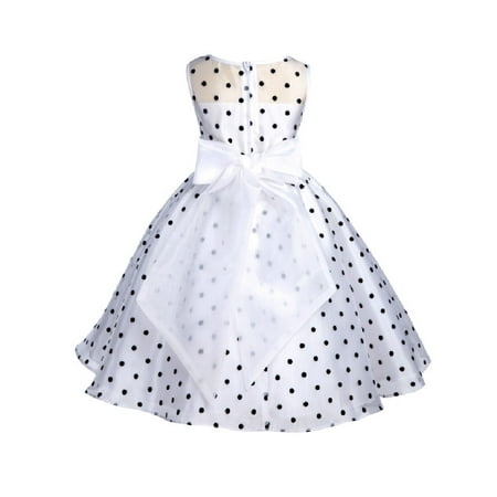 - Ekidsbridal Formal Satin Organza Polka Dot Flower Girl Dress Bridesmaid Wedding Pageant Toddler Recital Easter Holiday Spring Summer Communion Baptism Birthday Receptions Special Occasions 1509