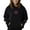 AA#- Black 002, variant on Domzest Glow House Hoodie Preppy Oversized Long Sleeve Sweatshirt kid Y2k Drop Graphic Hooded Comfort Drawstring Pullover Shirt with Pocket 2-3 Years Black
