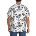 thumbnail image 3 of Kdxio Men's Hawaiian Shirt for Men Short Sleeve Shirt Retro Rooster Summer Casual Holiday Beach Button Down T-Shirts, 3 of 7