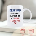 thumbnail image 4 of Qiushi Dad Gifts from Daughter Ceramic Coffee Mugs for Fathers Day Birthday Ideas White, 4 of 7