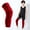 Red, variant on TELOLY 2 Pcs Black Kids Leg Sleeves - Polyester Cartoon Breathable Volleyball Knee Pads