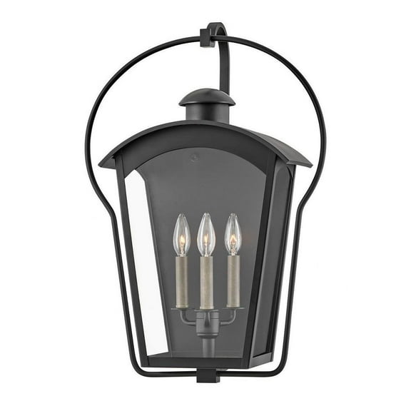 3 Light Outdoor Large Wall Mount Lantern in Traditional and Transitional Style-25 inches Tall and 17 inches Wide Bailey Street Home 81-Bel-4614377