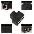 thumbnail image 4 of 2 Ports RJ45 Adaptateur de Répartiteur Réseau LAN Ethernet Connecteur d'Extension Lot 1pcs, 4 of 9