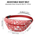 thumbnail image 3 of Fanny Pack Red Christmas Deer and Gift Pattern Waist Pack Bag,Running Cross Bag,Waterproof Large Fanny Packs for Women Men for Travel Running Hiking Cycling, 3 of 6