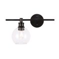 thumbnail image 2 of Living District LD2306BK Collier 1 Light Black & Clear Glass Left Wall Sconce, 2 of 4