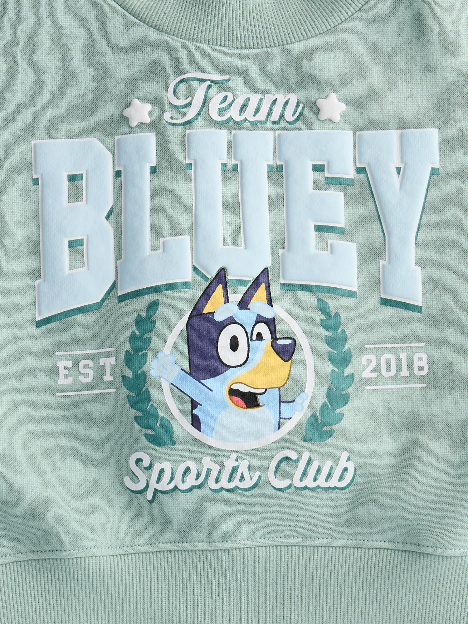 Bluey Toddler Girls Graphic Crewneck Sweatshirt and Foldover Leggings Set, 2 Piece, Sizes 12M-5T