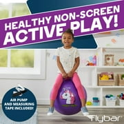 Flybar Hopper Ball for Kids - Bouncy Ball with Handle، Durable Bouncy Balls، 125lbs، Ages 3 +، Unicorn، S