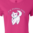 thumbnail image 4 of Inktastic I'm Purrdy Cute White Kitty Cat Women's T-Shirt, 4 of 5
