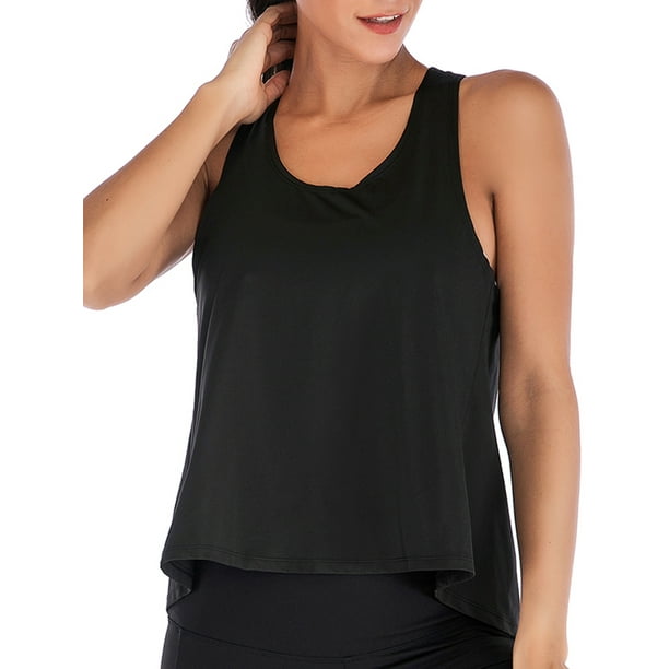 SAYFUT Womens Flowy Racerback Tank, Workout Mesh Tie Yoga Cute Tops