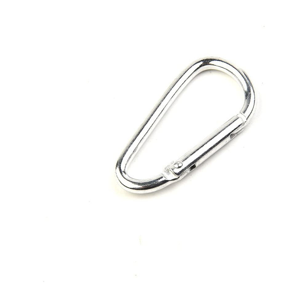 50/100Pcs D-Shaped Spring Clip Black Silver Colorful Aluminum Alloy Carabiner Spring Clip Key Chain Climbing Carabiners Parts