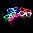 thumbnail image 1 of 12pcs Fluorescent Glasses Halloween Christmas Blinds Glasses LED Glowing Festival Party Sunglasses Gifts, 1 of 3