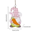 thumbnail image 3 of 1PC Wooden Easter Gnomes Ornaments Gnomes Hanging Ornaments Wood Gnome Tag Gnome Holiday Decorations with Ropes for Easter Party, 3 of 9