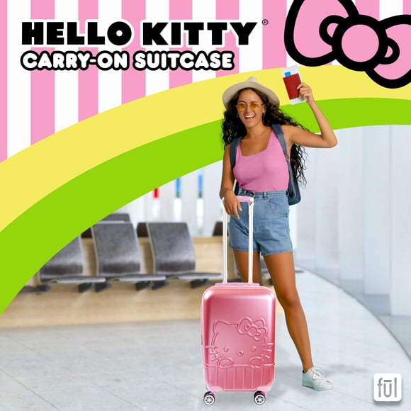 Equipaje de mano FUL Hello Kitty, carcasa rígida moldeada de 21 pulgadas