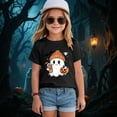 thumbnail image 2 of CAUYDY Kids Halloween Shirt Boys Girls Pumpkin Ghost Monster Truck Graphic Tees Toddler Halloween Short Sleeve Tops(Black,2-3 Y), 2 of 5