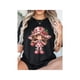 thumbnail image 1 of Round Neck Short Sleeve T - shirt for US Women, Breathable, Strawberry - themed Graphic Pattern, Casual , Sweet Vibe, Plus Sizes, 1 of 6