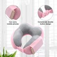 thumbnail image 3 of Linda almohada de cuello de espuma viscoelástica con funda de forro polar suave, almohada de viaje para niños y adultos, 3 of 5