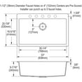 thumbnail image 5 of Elkay Quartz Classic 33" x 20-7/8" x 9-7/16" Single Bowl Drop-in Sink, Black, 5 of 7