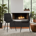 thumbnail image 6 of Armen Living Monte Modern Faux Leather Dining Side Chair in Black, 6 of 10