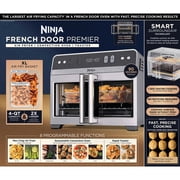 Ninja French Door 8-in-1 Countertop Oven, with Smart Surroundair Technology and Air Fry Function, Dishwasher Safe, 6 Pieces, FO100 Silver