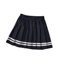 thumbnail image 4 of AJGRHE Girls Short High Waist Pleated Skater Tennis Skirt Casual School Style Girls Skirt for Kids Lightweight Pleated Design Suitable Everyday Wear Play Outdoor Campus Navy 150, 4 of 4