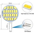 thumbnail image 2 of G4 Led Bulb 3w, Ac/dc12-24v, 300lm Cool White 6000k, 24x5730 Smd, 30w Halogen Bulb Equivalent, Non-dimmable, G4 Round Led Bulbs, 6 Pack-QJWL, 2 of 5