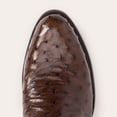 thumbnail image 5 of Men's Stetson Austin Ostrich Boots Handcrafted Round Toe Brown, 5 of 8