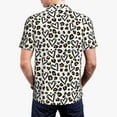 thumbnail image 5 of Vsdgher Heart Leopard Print Men's Short Sleeve Stretch Polo Shirt, Moisture-Wicking Performance Polo Shirt, 5 of 8