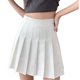 thumbnail image 1 of Falda media plisada de color liso y cintura alta para mujer - Nylon y spandex - Tallas S/M/L/XL/XXL/XXXL, 1 of 4