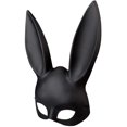 thumbnail image 2 of Máscara de conejito, Máscara de mascarada negra Máscara de conejo con orejas Máscara de conejito para fiesta de Halloween Disfraces Cosplay Disfraces Bola Carnaval de Pascua Sincero Hogar, 2 of 6