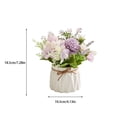 thumbnail image 2 of Flores artificiales ramo de boda Cateissary maceta falsa cuerda de cáñamo hermosa Navidad hogar telón de fondo decoración de Flores artificiales Olla morada/blanca, 2 of 6