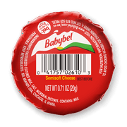 Babybel Original Grab and Go Snack Cheese, 1ct, Plastic Wrapped Cheese Round, Refrigerated