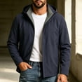 thumbnail image 2 of KyCheLot Mens Windbreaker Jackets Zip up Pockets Hooded Warmth Outdoor Causal Business Coat, 2 of 6
