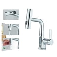 thumbnail image 1 of Temperature Digital Display Basin Faucet for Bathroom Pull Out Waterfall Stream 3 Way Sprayer, 1 of 7