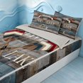 thumbnail image 2 of Erosebridal Rustic Lake House Zipper Twin Comforter Sets with Fitted Sheet and 2 Pillowcases, Vintage Lodge Cabin Zipper Bedding Set, Gray Reversible, 2 of 7