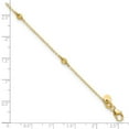 thumbnail image 2 of 3mm 14k Solid Yellow Gold Polished Sparkle-Cut Plus 1in Extension Anklet 9 Inch Anklet for Women, 2 of 2