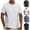 White, variant on HAJWOH Men's Short Sleeve Quick Dry Workout T Shirt Casual Athletic Gym Running Tee with Reflective Strips